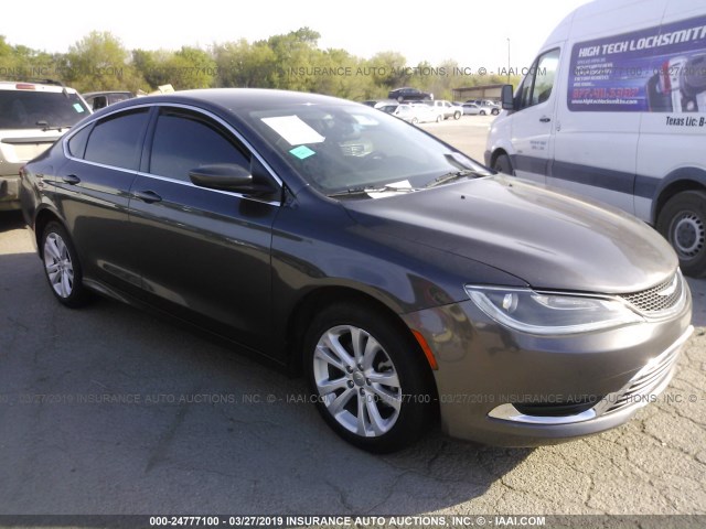 1C3CCCAB7FN628398 - 2015 CHRYSLER 200 LIMITED GRAY photo 1