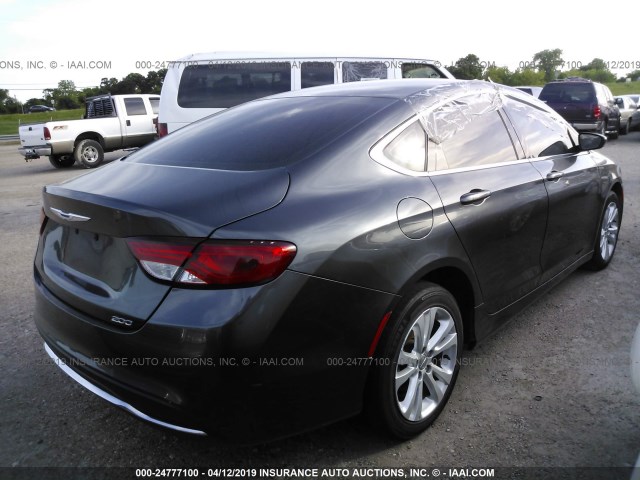 1C3CCCAB7FN628398 - 2015 CHRYSLER 200 LIMITED GRAY photo 4