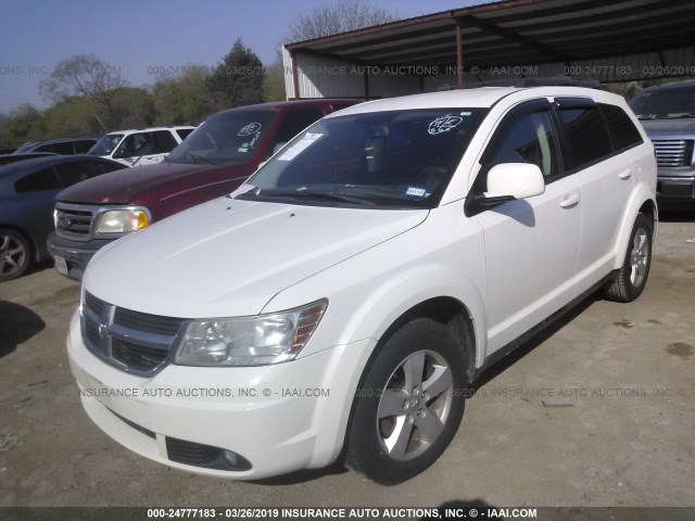 3D4PG5FV1AT269433 - 2010 DODGE JOURNEY SXT WHITE photo 2