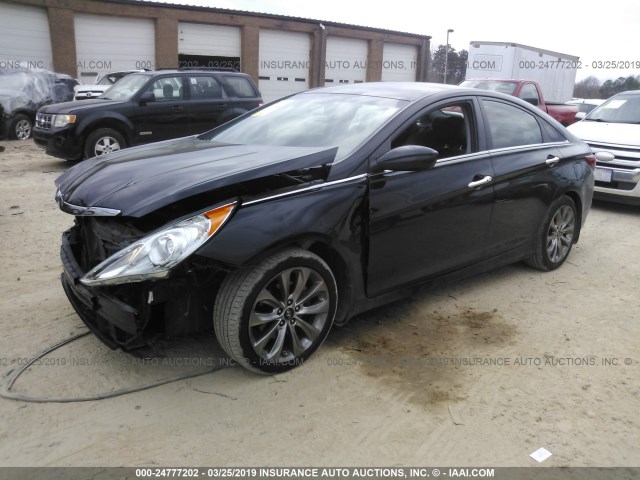 5NPEC4AC6DH810531 - 2013 HYUNDAI SONATA SE/LIMITED BLACK photo 2