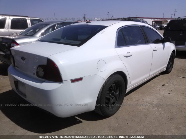 1G1ZG57B494104593 - 2009 CHEVROLET MALIBU LS WHITE photo 4
