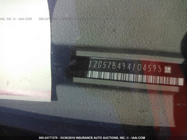 1G1ZG57B494104593 - 2009 CHEVROLET MALIBU LS WHITE photo 9