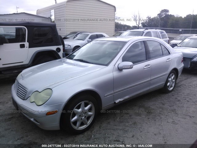 WDBRF81J73F424304 - 2003 MERCEDES-BENZ C 240 4MATIC SILVER photo 2