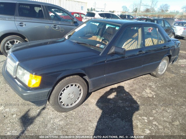 WDBDA29D4NF888531 - 1992 MERCEDES-BENZ 190 E 2.6 BLUE photo 2