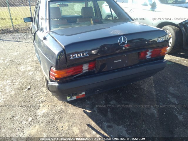 WDBDA29D4NF888531 - 1992 MERCEDES-BENZ 190 E 2.6 BLUE photo 6