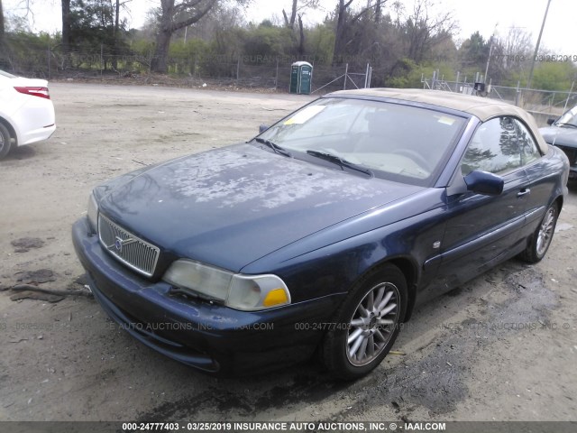 YV1NC56D9YJ010059 - 2000 VOLVO C70 TURBO BLUE photo 2