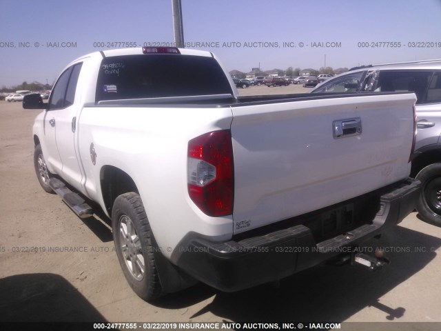 5TFRM5F16EX072960 - 2014 TOYOTA TUNDRA DOUBLE CAB SR/SR5 WHITE photo 3