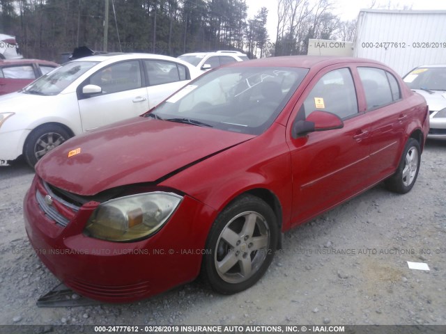 1G1AF5F55A7165658 - 2010 CHEVROLET COBALT 2LT RED photo 2