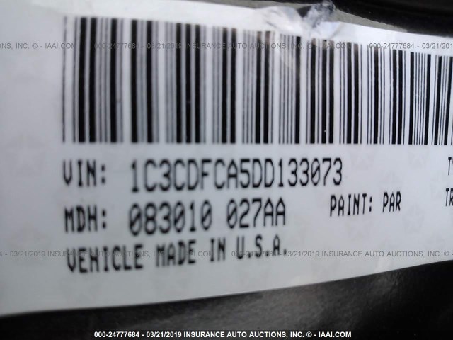 1C3CDFCA5DD133073 - 2013 DODGE DART LIMITED/R/T GRAY photo 9