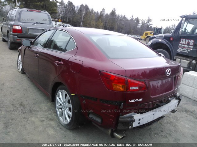 JTHCK262462004298 - 2006 LEXUS IS 250 RED photo 3