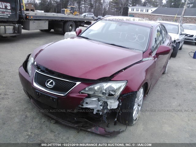 JTHCK262462004298 - 2006 LEXUS IS 250 RED photo 6