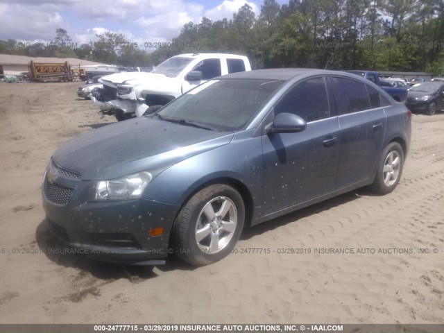 1G1PF5SC1C7353885 - 2012 CHEVROLET CRUZE Dark Blue photo 2