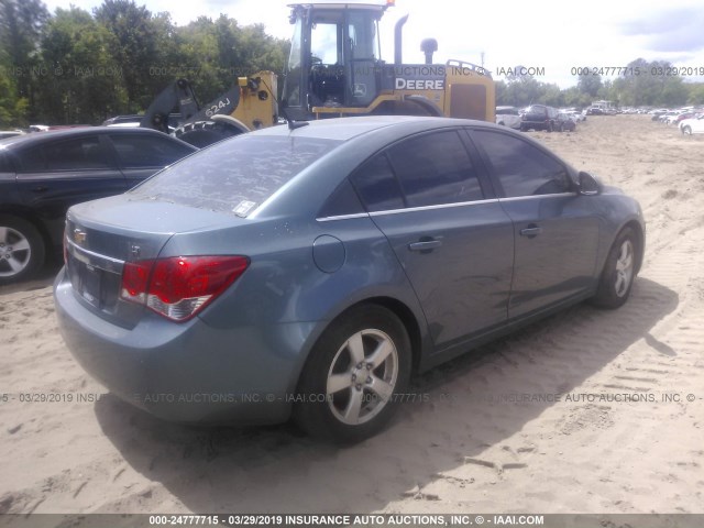 1G1PF5SC1C7353885 - 2012 CHEVROLET CRUZE Dark Blue photo 4