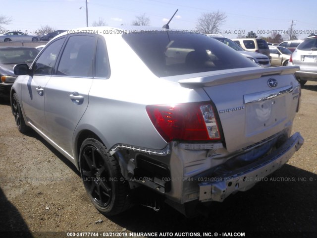 JF1GE74628G500595 - 2008 SUBARU IMPREZA SILVER photo 3