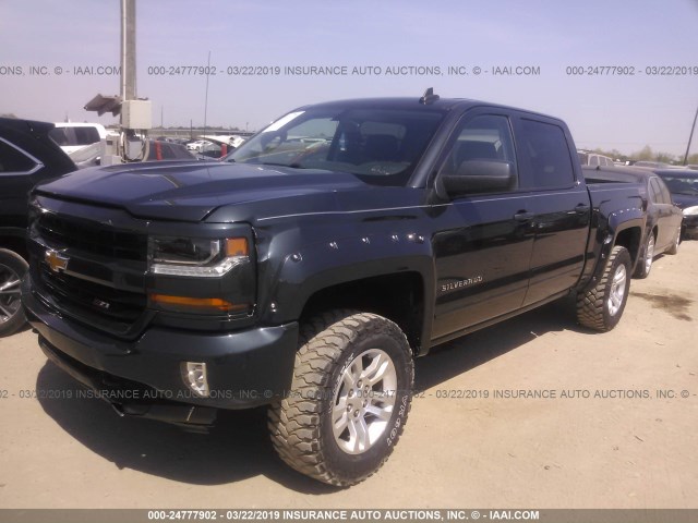 3GCUKREC4HG217822 - 2017 CHEVROLET SILVERADO K1500 LT BLACK photo 2