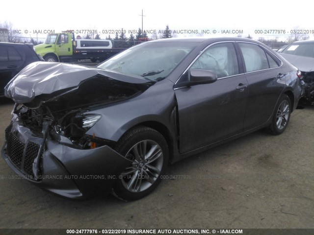 4T1BF1FKXGU248955 - 2016 TOYOTA CAMRY LE/XLE/SE/XSE ნაცრისფერი ფოტო 2