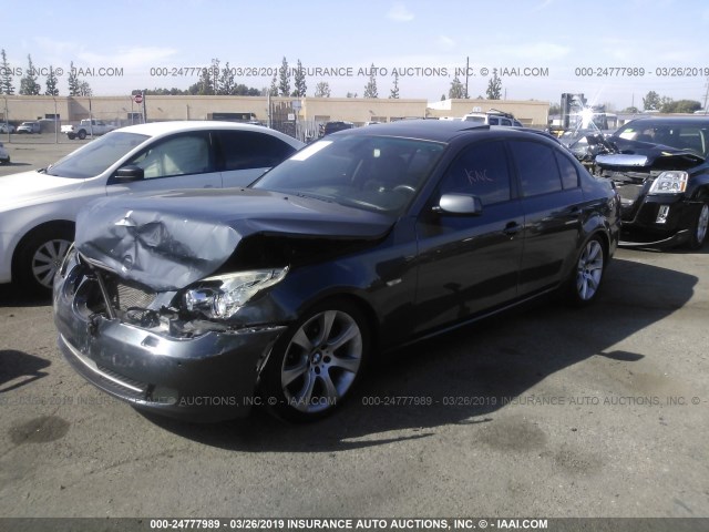 WBANW135X8CZ79602 - 2008 BMW 535 I GRAY photo 2