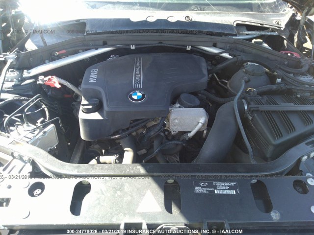 5UXWX9C51D0A23165 - 2013 BMW X3 XDRIVE28I BLACK photo 10