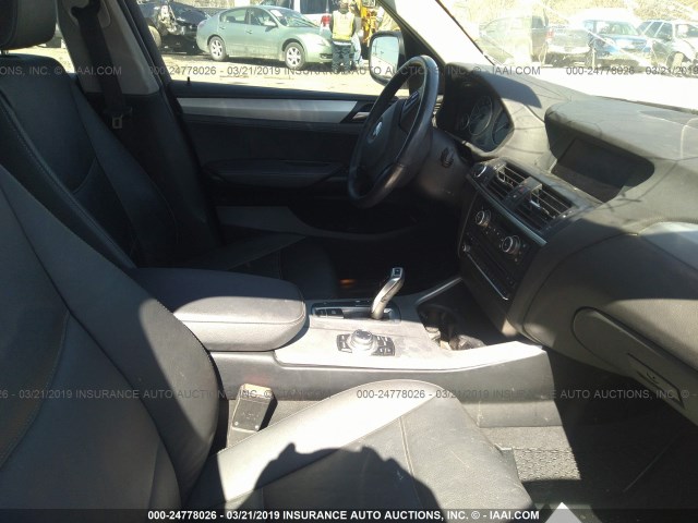 5UXWX9C51D0A23165 - 2013 BMW X3 XDRIVE28I BLACK photo 5