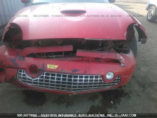 1FAHP60A45Y103513 - 2005 FORD THUNDERBIRD  RED photo 6