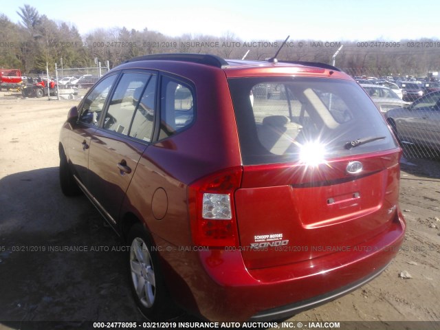 KNAFG526887146246 - 2008 KIA RONDO ORANGE photo 3