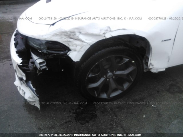 2C3CDXCT4KH552815 - 2019 DODGE CHARGER R/T WHITE photo 6