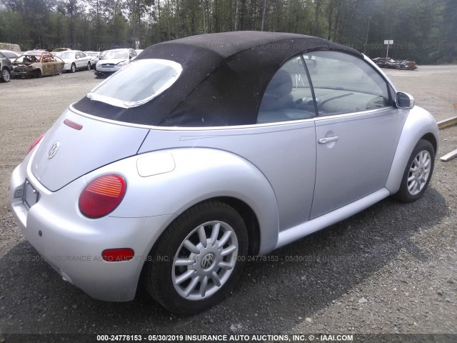 3VWCM21Y74M309417 - 2004 VOLKSWAGEN NEW BEETLE Silber Foto 4