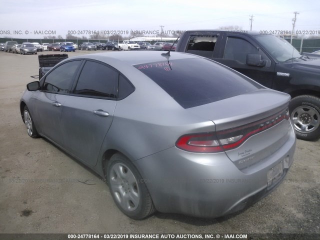 1C3CDFAA6FD299012 - 2015 DODGE DART SILVER photo 3