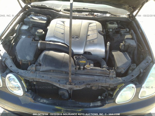 JT8BL69S230013116 - 2003 LEXUS GS 430 BLACK photo 10