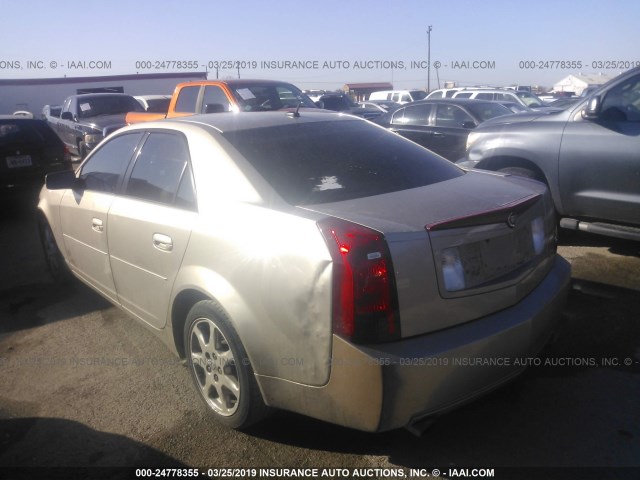 1G6DP567X50147340 - 2005 CADILLAC CTS HI FEATURE V6 BEIGE photo 3