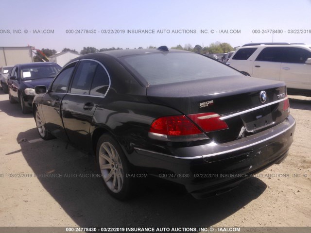 WBAHL835X6DT00241 - 2006 BMW 750 I BLACK photo 3