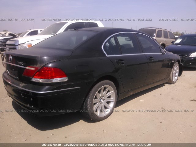 WBAHL835X6DT00241 - 2006 BMW 750 I BLACK photo 4