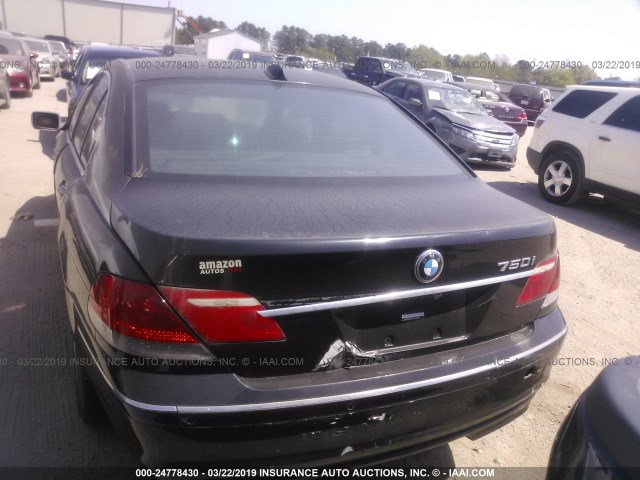 WBAHL835X6DT00241 - 2006 BMW 750 I BLACK photo 6