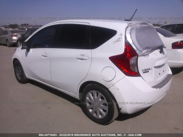 3N1CE2CPXFL402013 - 2015 NISSAN VERSA NOTE S/S PLUS/SV/SL/SR WHITE photo 3