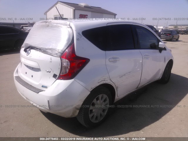 3N1CE2CPXFL402013 - 2015 NISSAN VERSA NOTE S/S PLUS/SV/SL/SR WHITE photo 4