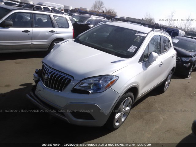 KL4CJESB9GB723862 - 2016 BUICK ENCORE WHITE photo 2