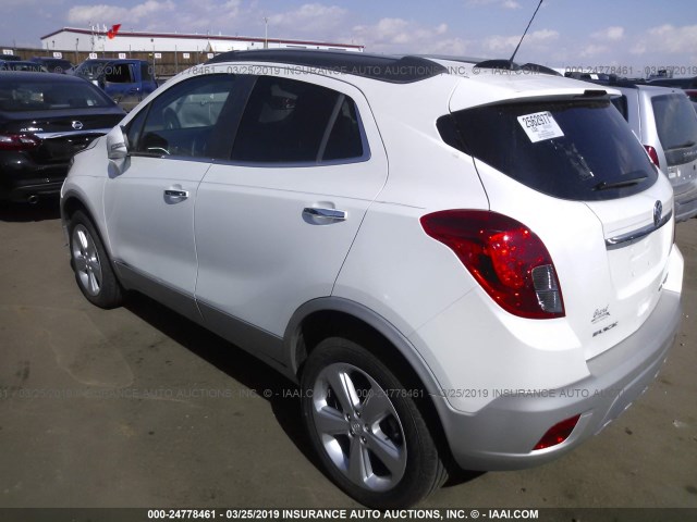 KL4CJESB9GB723862 - 2016 BUICK ENCORE WHITE photo 3