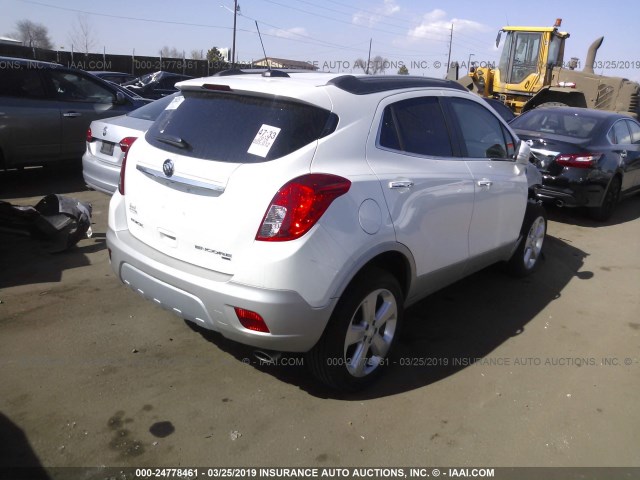 KL4CJESB9GB723862 - 2016 BUICK ENCORE WHITE photo 4