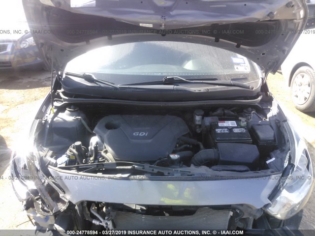 KMHCT5AE0EU161472 - 2014 HYUNDAI ACCENT GLS/GS GRAY photo 10