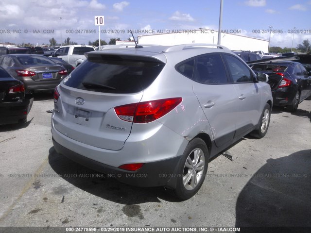 KM8JU3AC8DU681375 - 2013 HYUNDAI TUCSON GLS/LIMITED ვერცხლისფერი ფოტო 4
