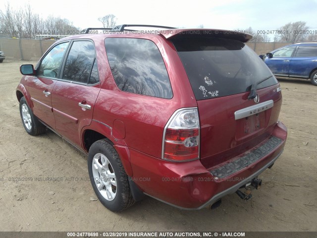 2HNYD18874H530761 - 2004 ACURA MDX TOURING RED photo 3