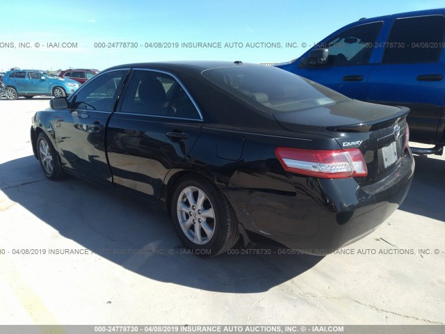 4T4BF3EKXBR204532 - 2011 TOYOTA CAMRY SE/LE/XLE BLACK photo 3