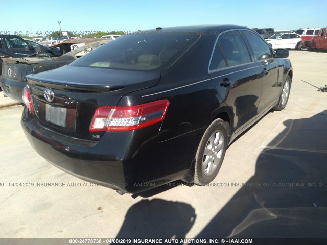 4T4BF3EKXBR204532 - 2011 TOYOTA CAMRY SE/LE/XLE BLACK photo 4