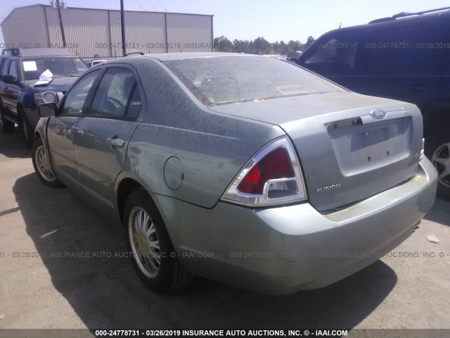 3FAFP06Z76R216177 - 2006 FORD FUSION S GREEN photo 3