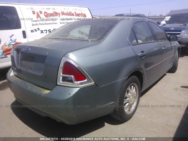 3FAFP06Z76R216177 - 2006 FORD FUSION S GREEN photo 4