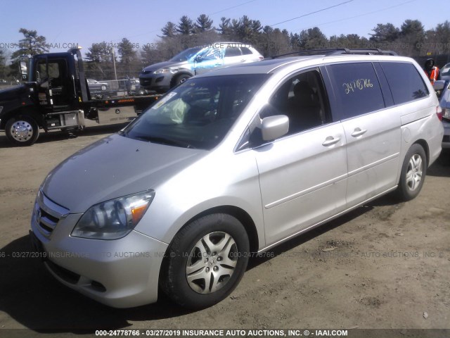 5FNRL38797B097129 - 2007 HONDA ODYSSEY EXL SILVER photo 2