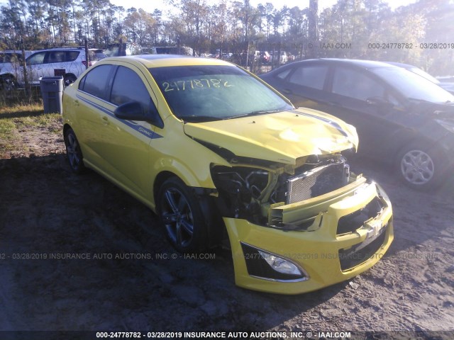 1G1JG5SB5G4126720 - 2016 CHEVROLET SONIC RS YELLOW photo 1