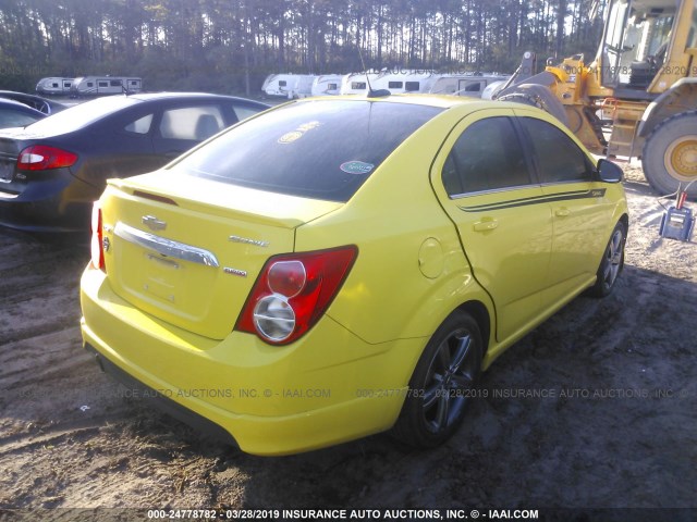 1G1JG5SB5G4126720 - 2016 CHEVROLET SONIC RS YELLOW photo 4