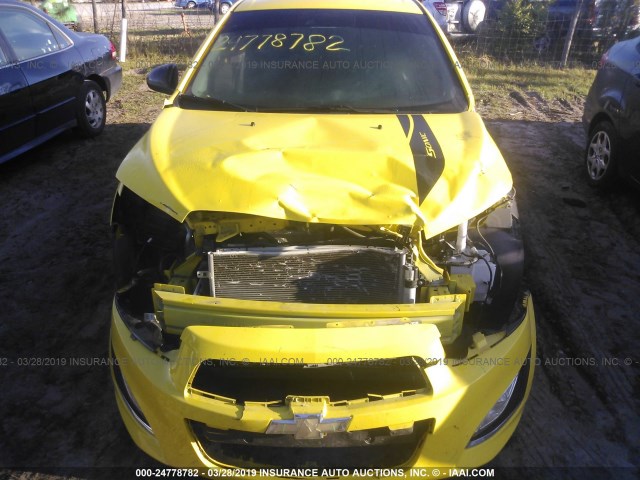 1G1JG5SB5G4126720 - 2016 CHEVROLET SONIC RS YELLOW photo 6