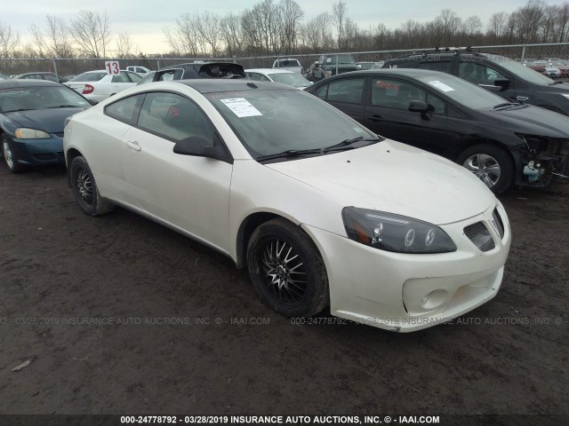 1G2ZH17N684278711 - 2008 PONTIAC G6 GT WHITE photo 1